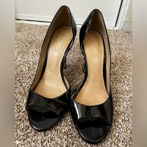 Aldo Peep Toe Black Heels